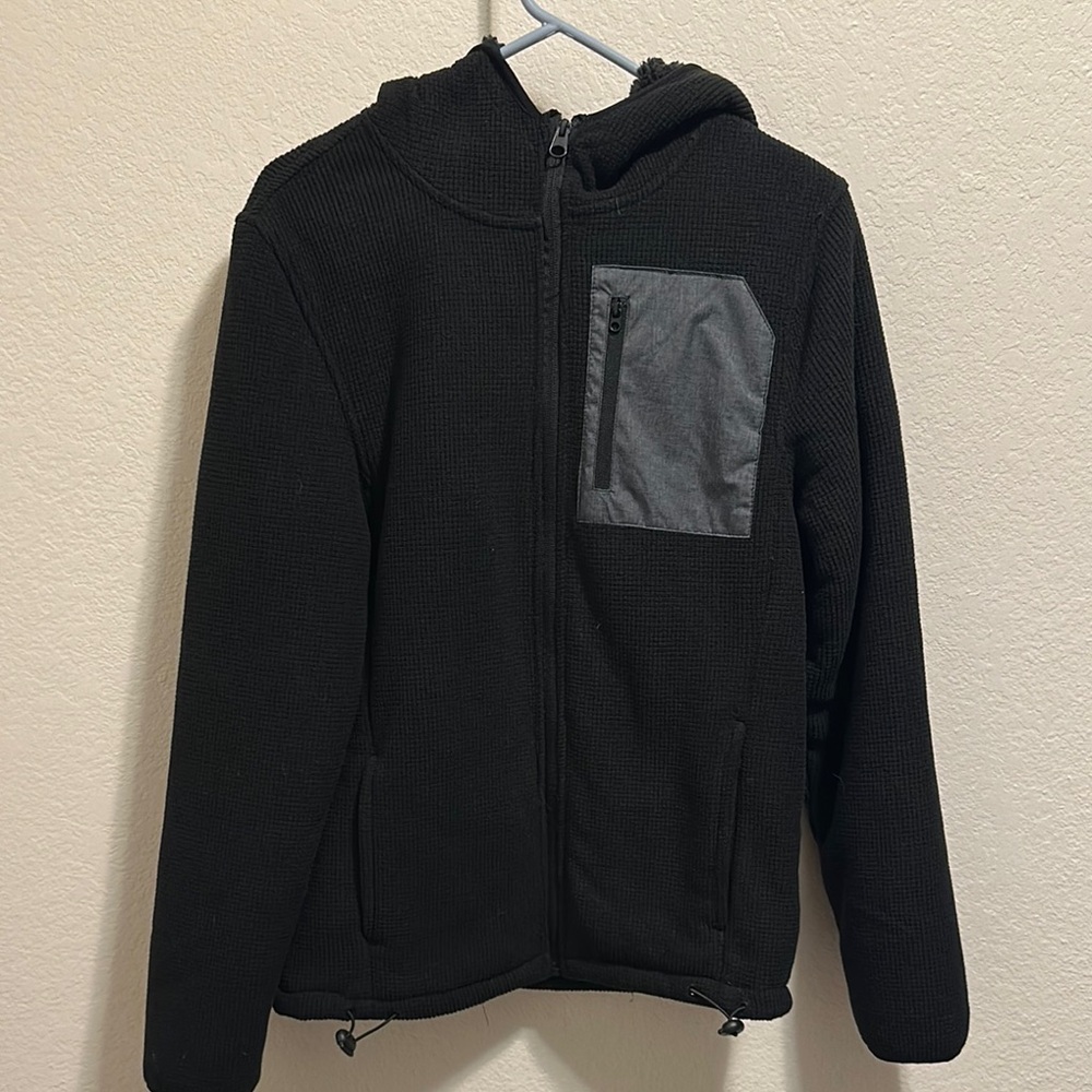 Urban Pipeline Black Textured Jacket